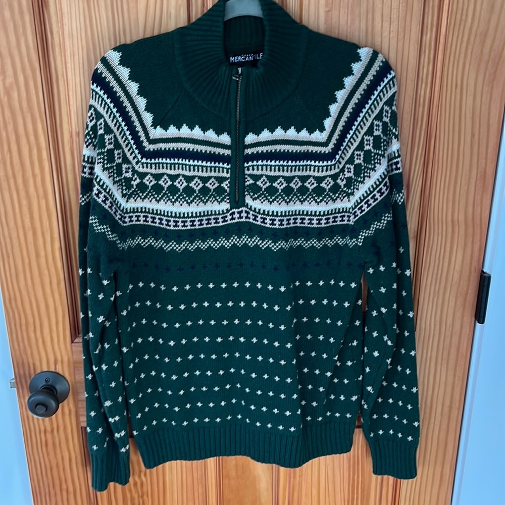 J. Crew men’s quarter zip holiday style sweater